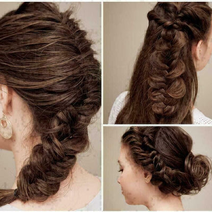 12x Hair Styling Tools Black French Hair Braiding Hook Magic Hair Twist Braider