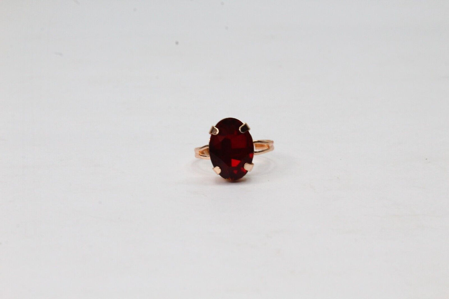 Finger Ring Big Crystal Stone Stretch Rings Golden Oval Diamond Gemstone Ladies