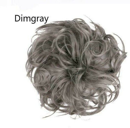 Curly Messy Bun Hair Piece Bobble Scrunchie Lady Natural Fake Hair Extensions