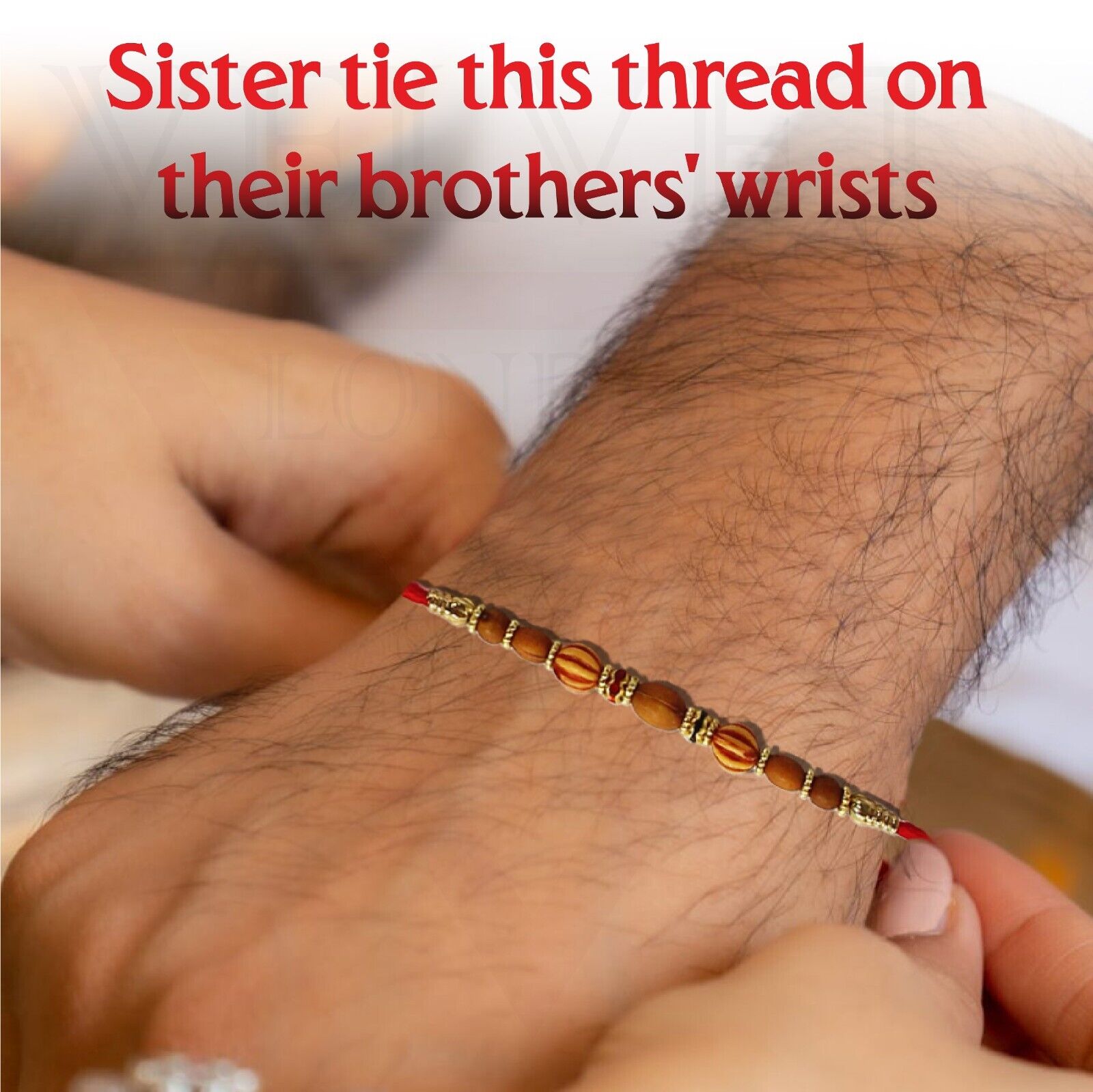 Rakhi Thread for Brother 12pc Raksha Bandhan Handmade Beaded Simple Rakhee