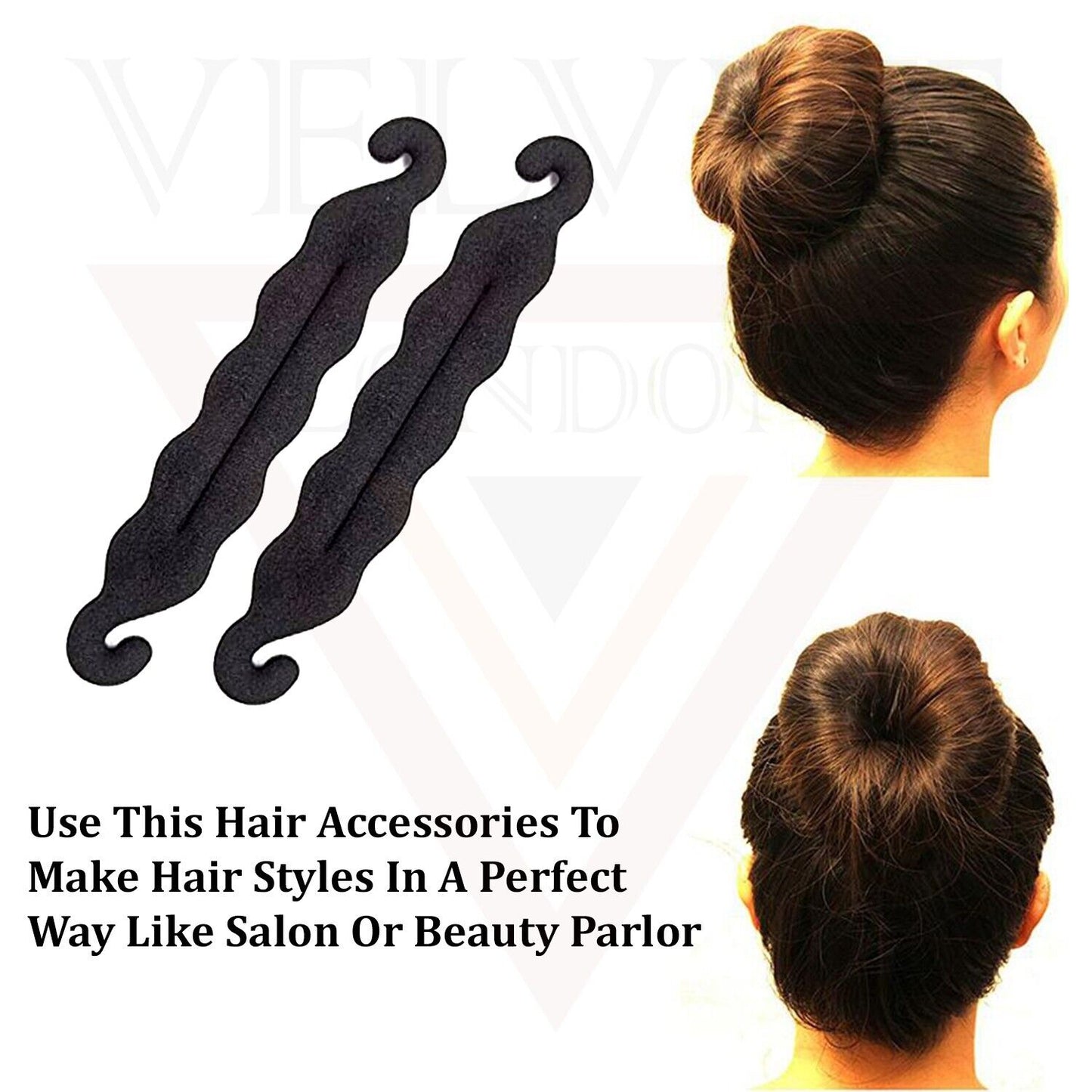 Bun Maker Sponge Black Foam French Magic Hair Braiding Tools Hook Twist Bands