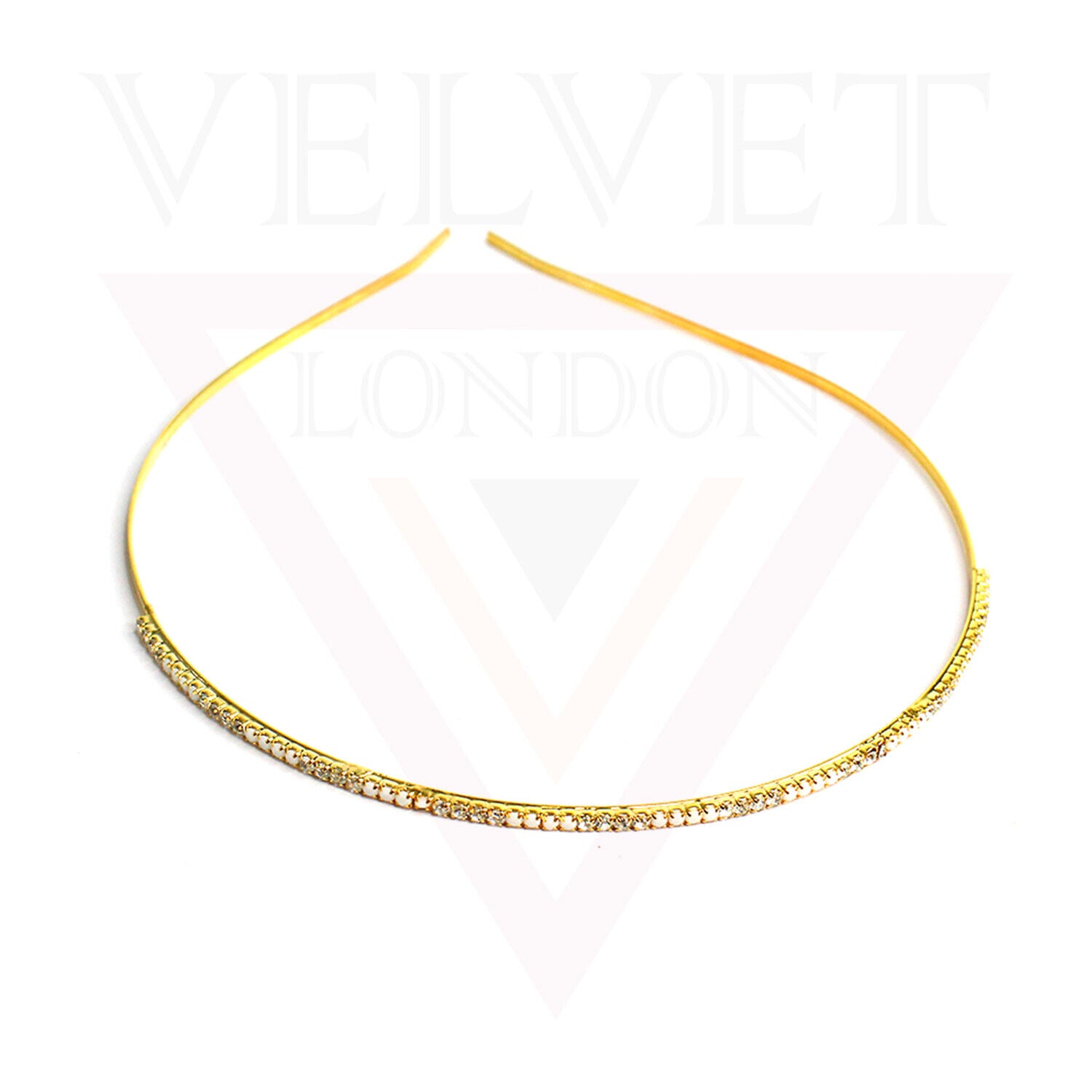 Crystal Headbands Rhinestone Hair Hoop Shiny Metal Hair Band For Wedding Bridal