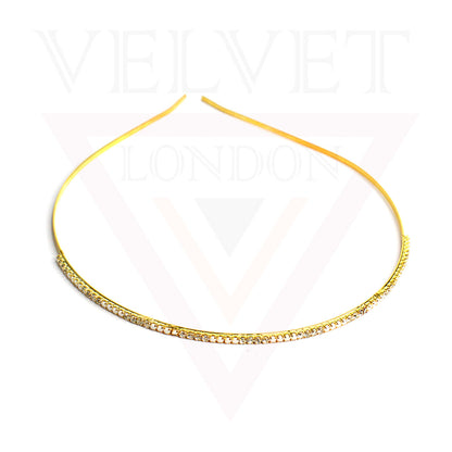 Crystal Headbands Rhinestone Hair Hoop Shiny Metal Hair Band For Wedding Bridal