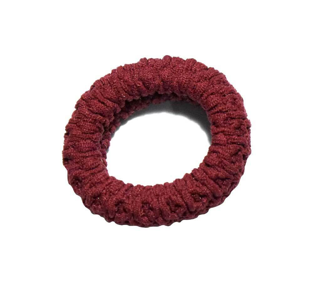6x Elastic Scrunchie Dark Soft Hair Bands Ties Ponytail Holder Rubber Band Girls