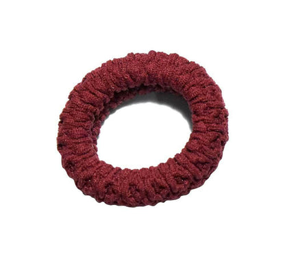 6x Elastic Scrunchie Dark Soft Hair Bands Ties Ponytail Holder Rubber Band Girls