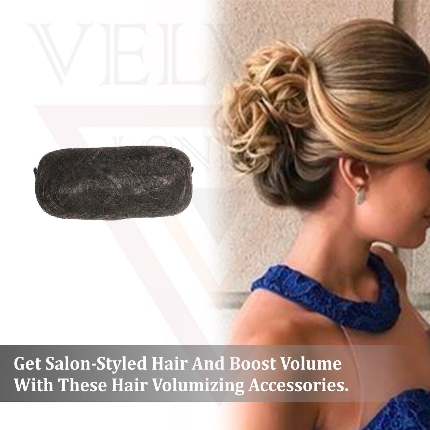 Hair Padding Chignon Volume Boost Invisible Pad Bun Bump Up Puff Insert Black