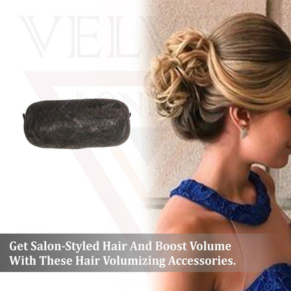 Hair Padding Chignon Volume Boost Invisible Pad Bun Bump Up Puff Insert Black