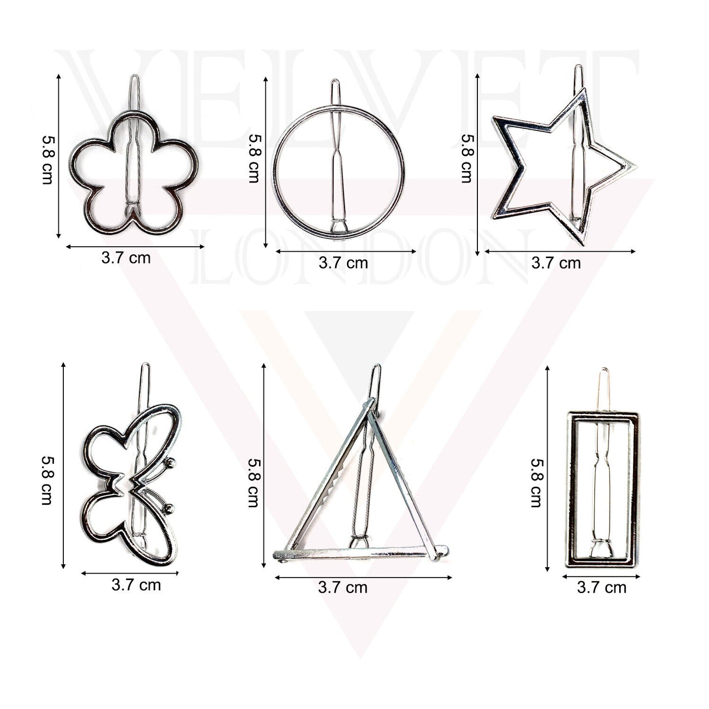 Solid Metallic Hair Clip Metal Hair Pin Sliders Clip French Hair Barrettes