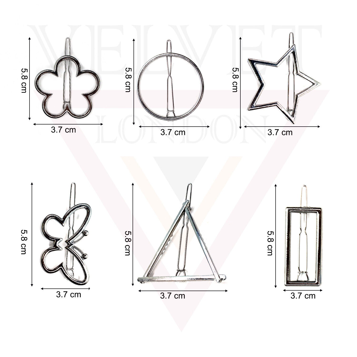 Solid Metallic Hair Clip Metal Hair Pin Sliders Clip French Hair Barrettes