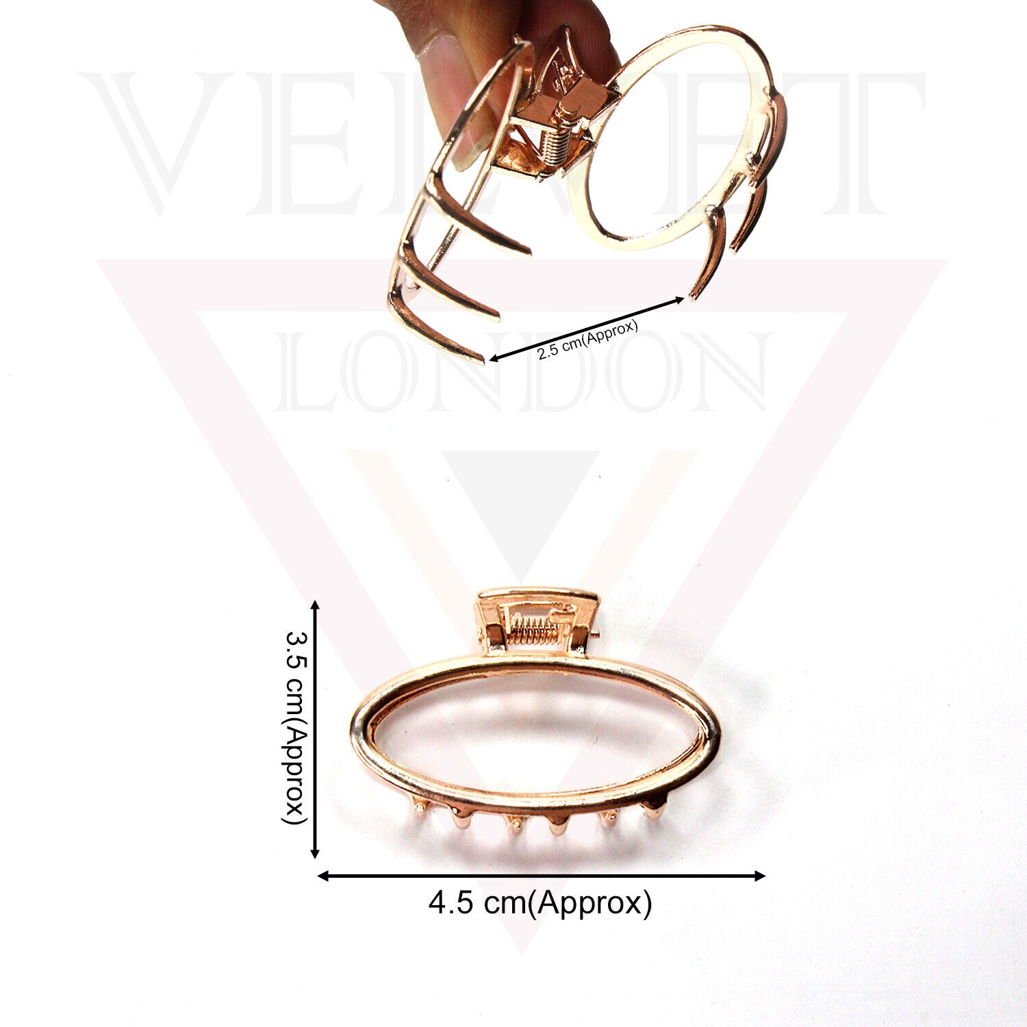 Hair Claw Clips Meta Hair Clamp Oval Shape Non-Slip Barrette Hair Accessories