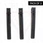 3pcs Black Hair Clips Metal Hairdressing Salon Duck Teeth Clips Crocodile Slide