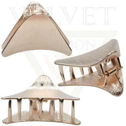 Hair Claw Clips Triangle Hair Clamp Non-Slip Strong Hold Metal Lining Hair Jaw