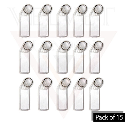 Keychain Tag Label Key Ring ID White Decorative Purpose On Keys Luggage Label