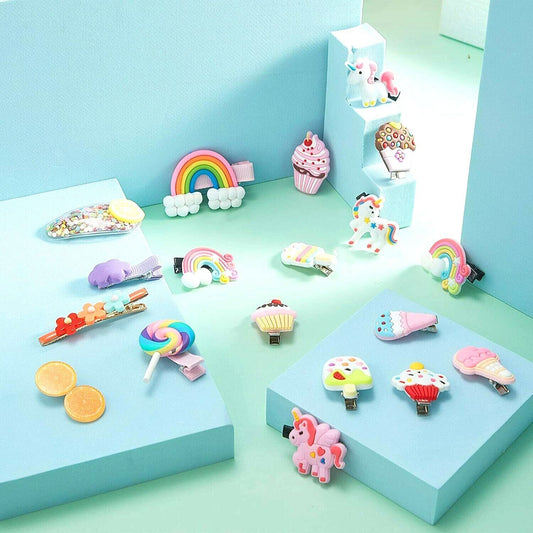 10x Hair Clips Cute Cartoon Mix Design Baby Hairpin Kids Crocodile Hairpins Grip