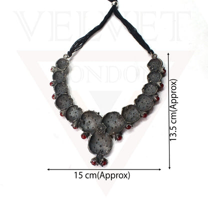 Jewellery Sets Antique Oxidized Traditional Boho Ethnic Necklace Earrings Ring