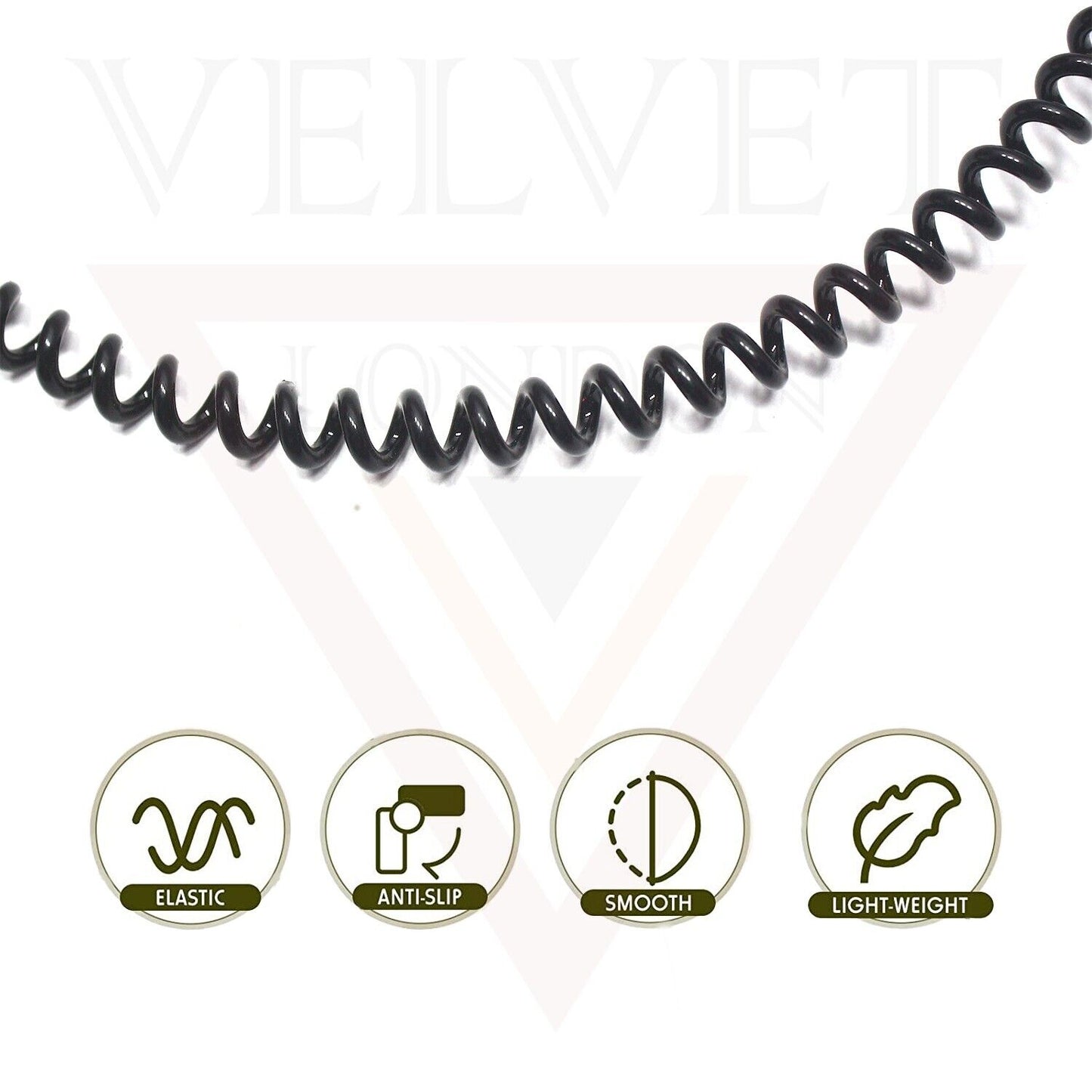 Metal Headbands Black Wavy Hair Band Spring Hair Hoop Black Unisex Men Women