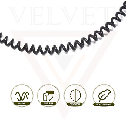 Metal Headbands Black Wavy Hair Band Spring Hair Hoop Black Unisex Men Women