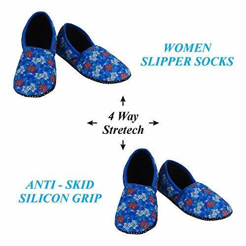 Footmate Women Four Way Stretch Slipper Ankle Length Casual House Slipper Socks