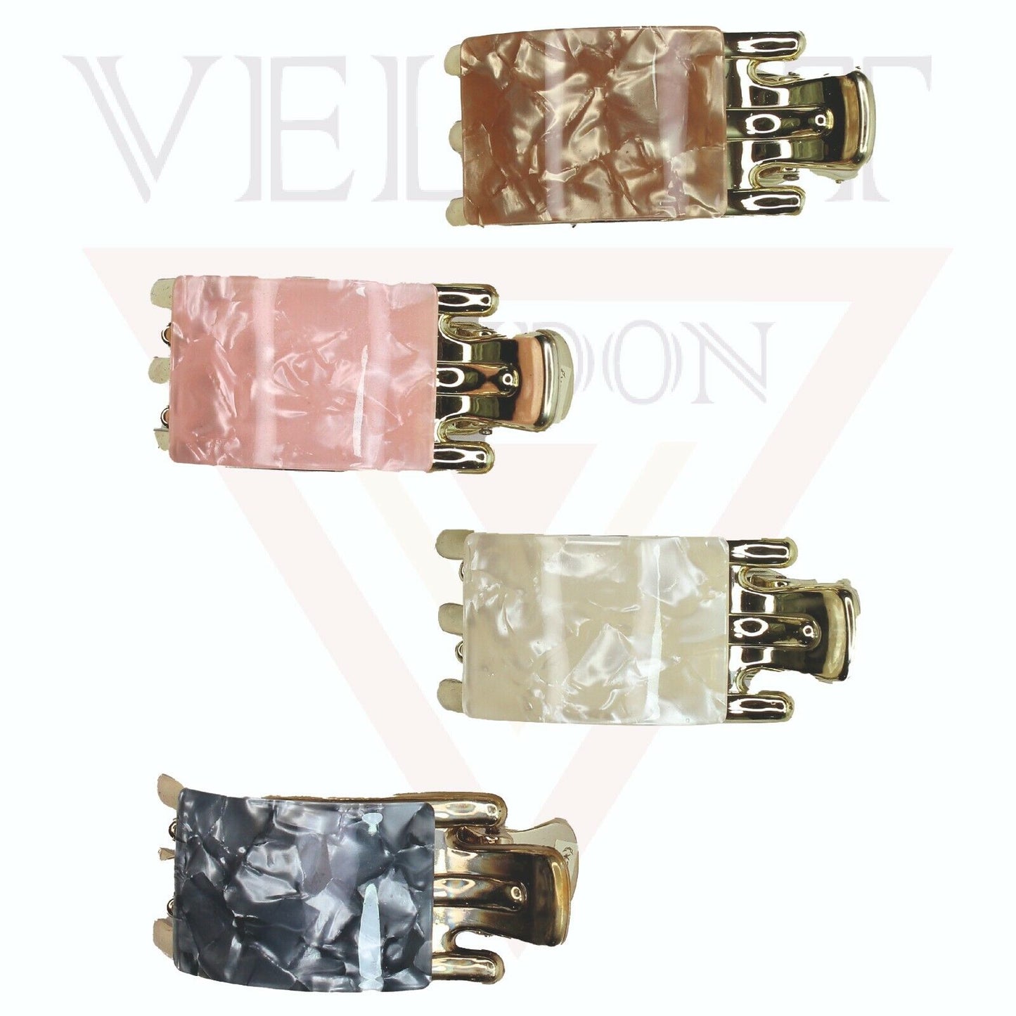 Hair Claw Clips Marble French Style Hair Jaw Golden Kimono Clips Clamp Barrette