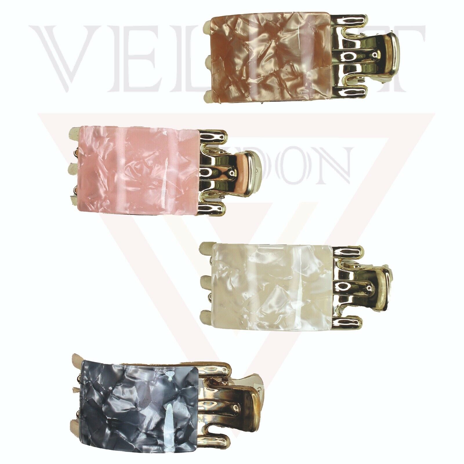 Hair Claw Clips Marble French Style Hair Jaw Golden Kimono Clips Clamp Barrette