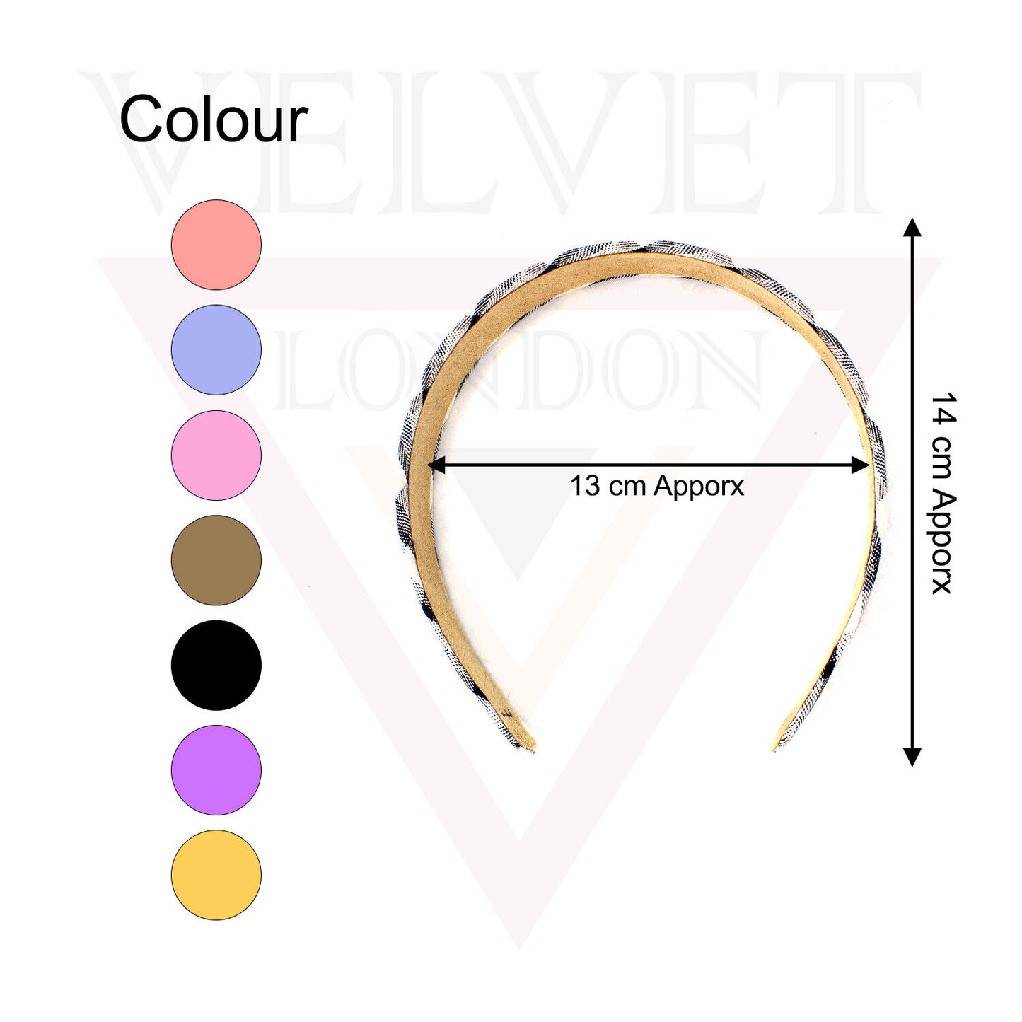 Headband Hair Hoop Chex Designs Hair Bands Non-slip Fabric Cute Outdoor Band