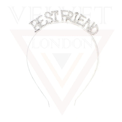 Headband Best Friend Hair Hoop Hair Band Rhinestone Princess Crown Party UK