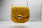 Clutch Purse Handbag Soft Faux Fur Crossbody Long Golden Chain Shoulder Bag