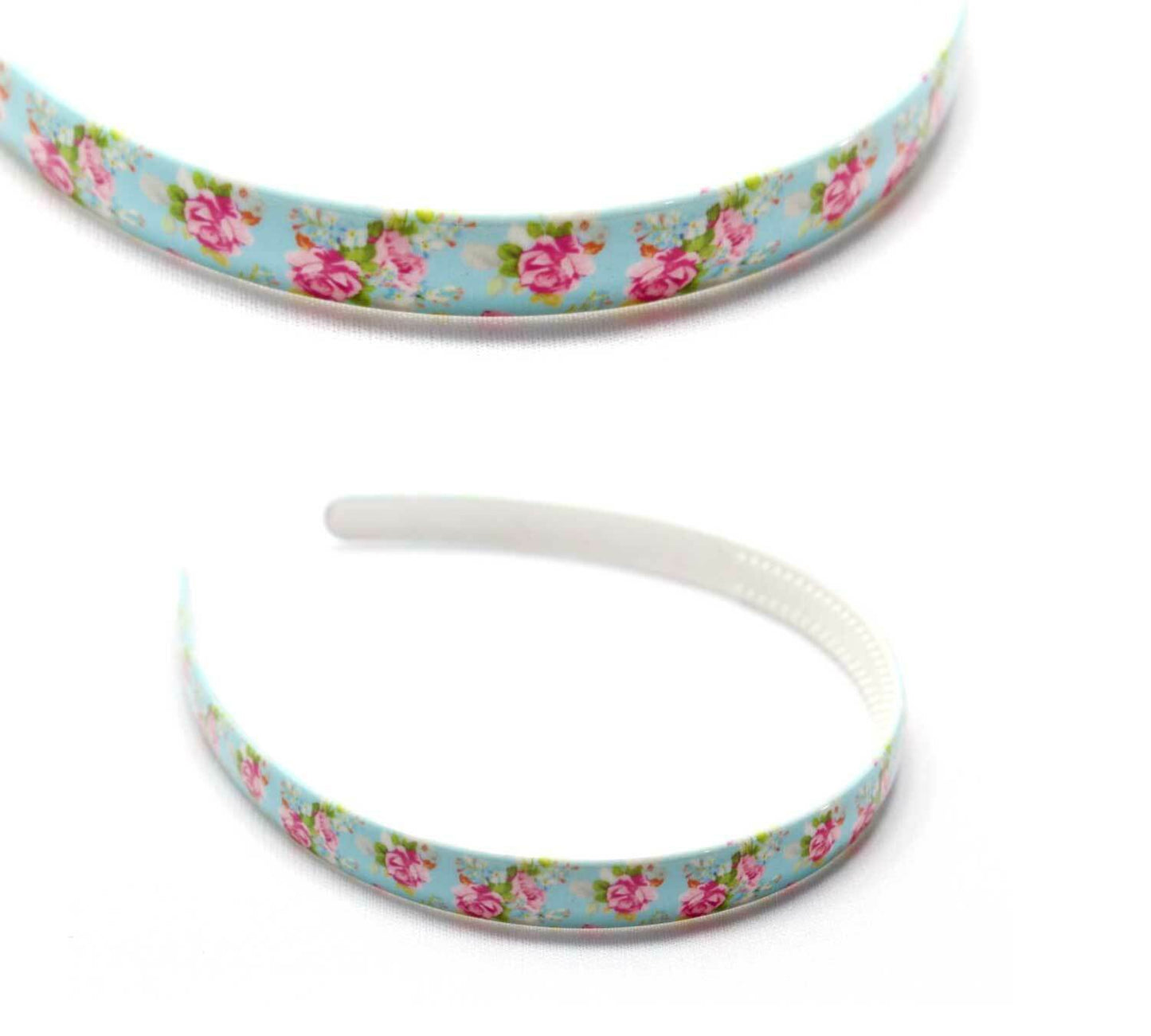 Flower Print Hair Bands Headband With Teeth Hair Hoop Non-slip Gripper Headwears