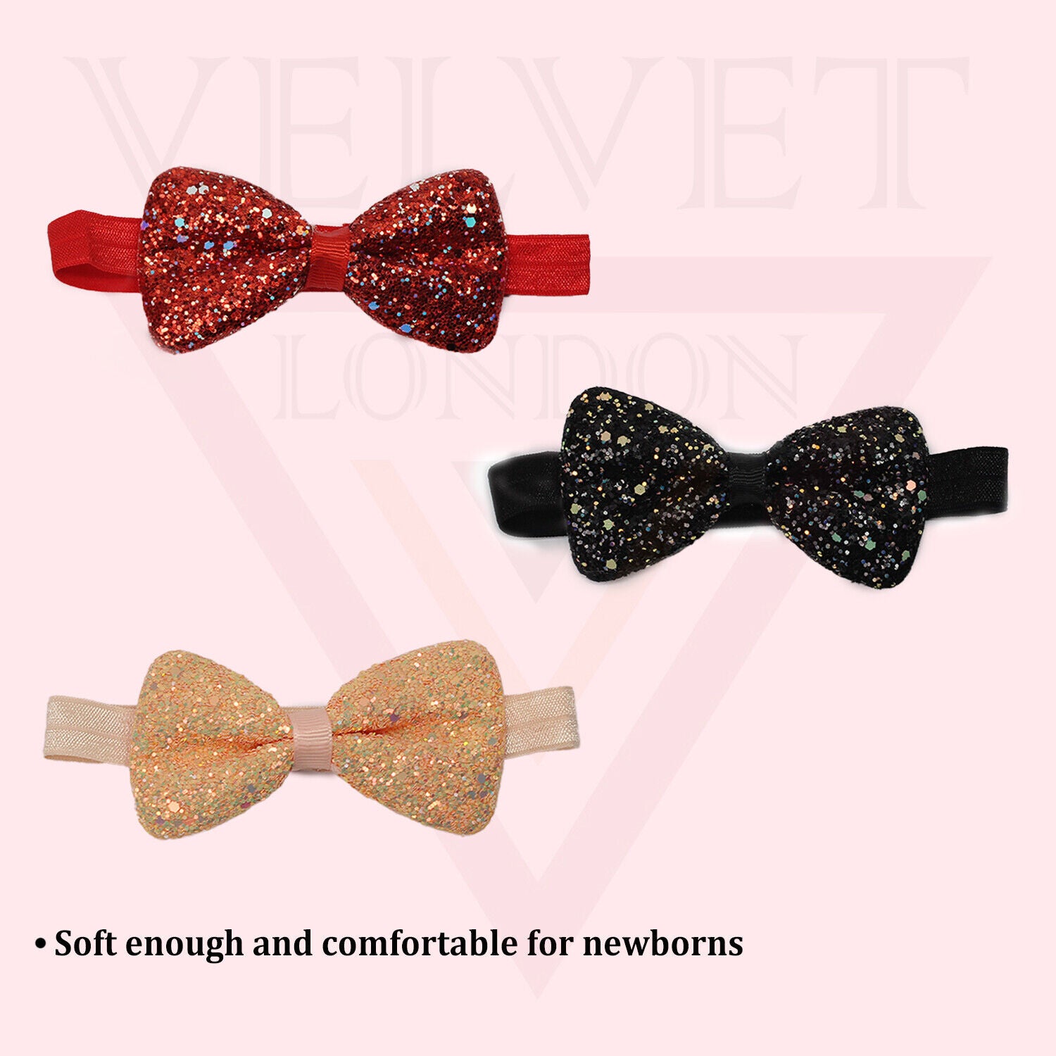 Baby Bow Headband Ribbon Elastic Hair Band Girl Headwear Bow Lace Band