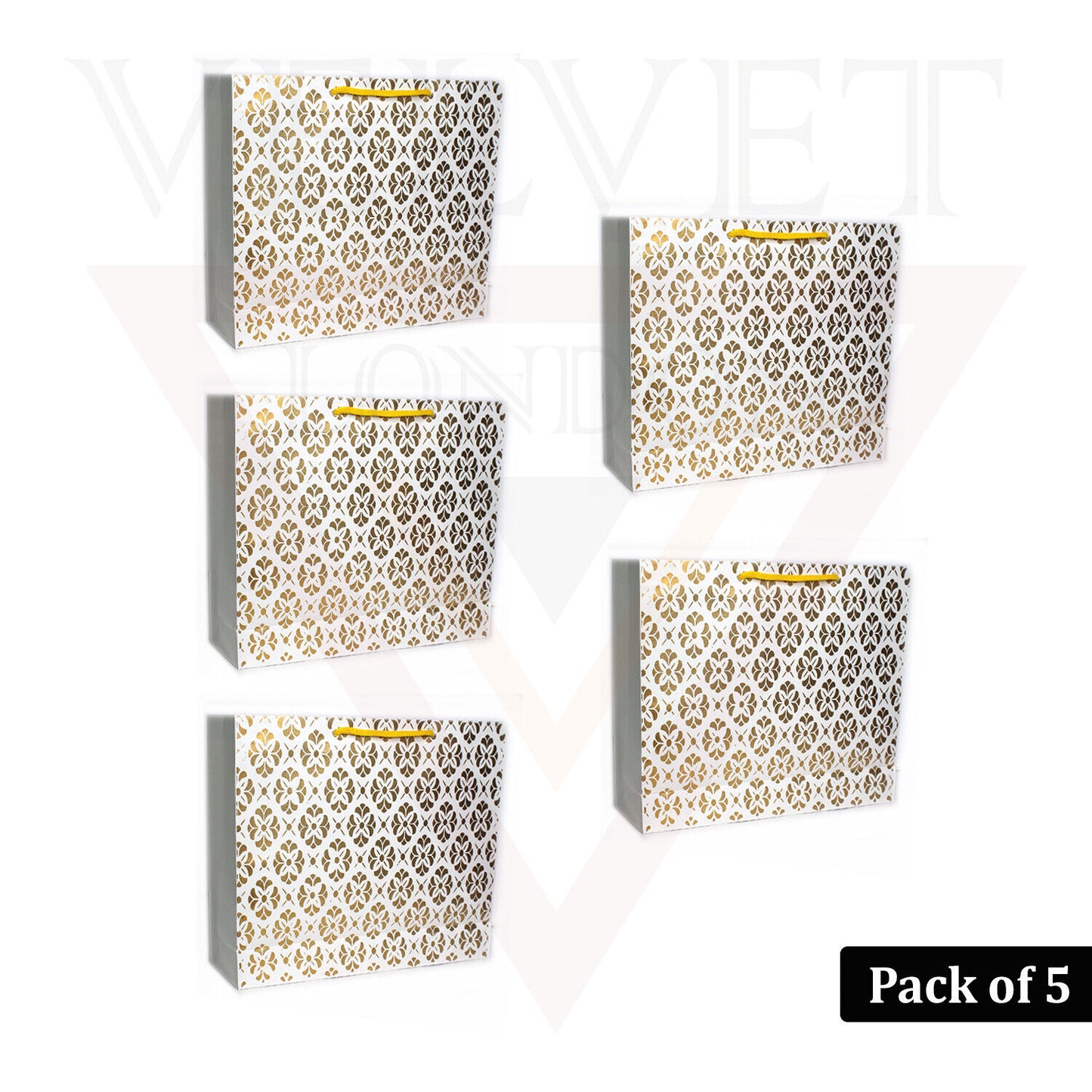 5x Paper Party Bags With Handles Christmas Gift Bag for Christmas Party Birthday