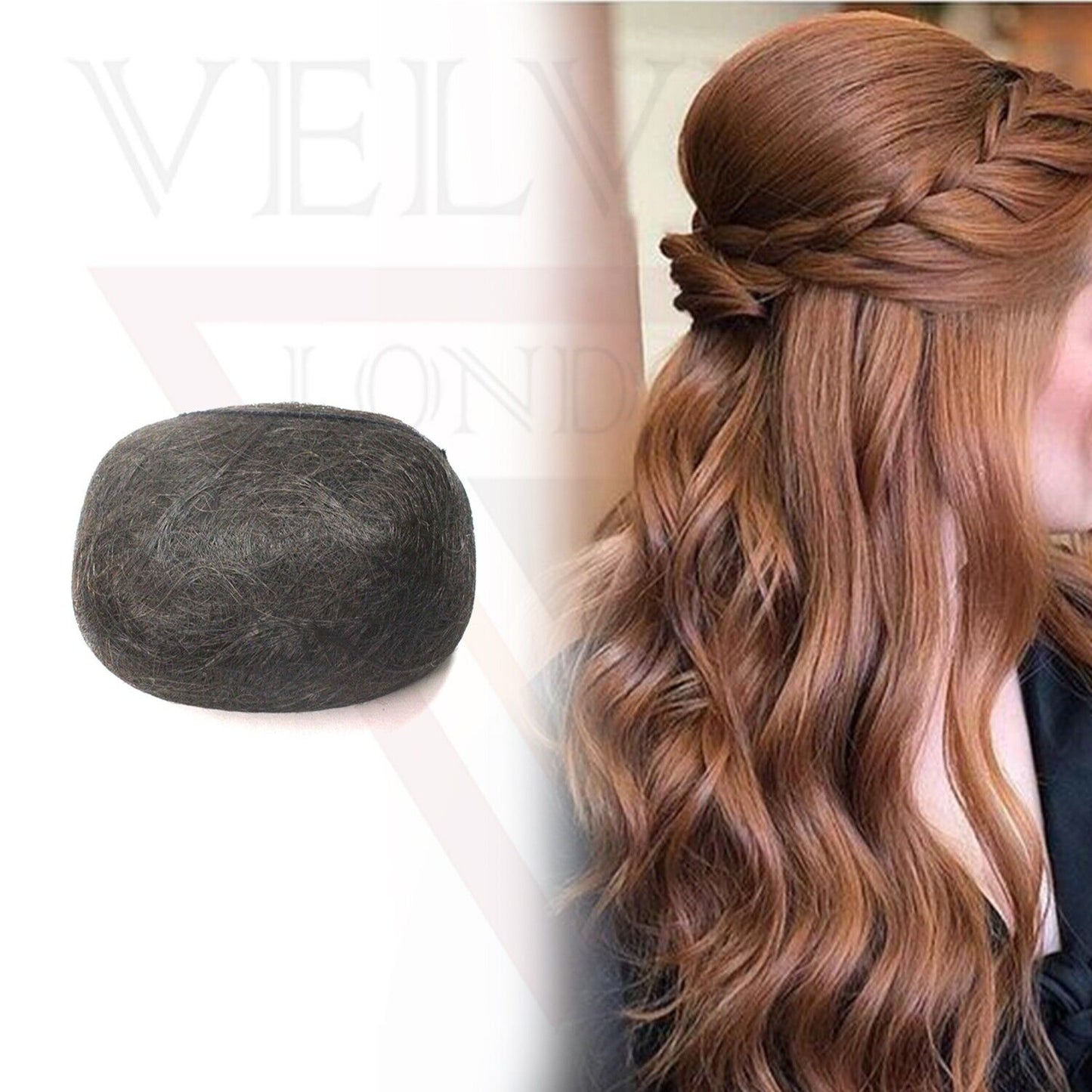 Hair Padding Chignon Black Volume Hair Pads Invisible Bun Maker Up Puff Insert
