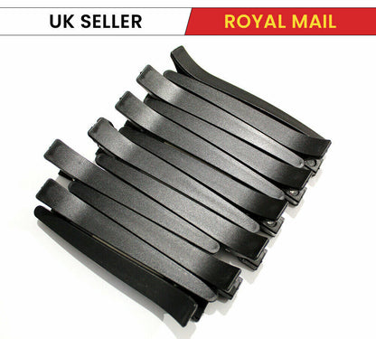 6x Black Hairdresser Duckbill Clip Salon Hair Sectioning Professional Clamp