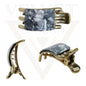 Hair Claw Clips Marble French Style Hair Jaw Golden Kimono Clips Clamp Barrette