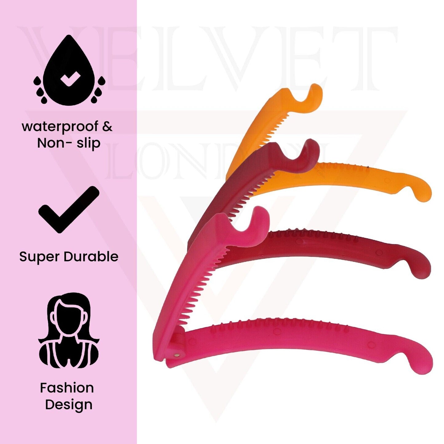 Women's Hairpin Long Banana Clip Catch Ponytail Fish Clip Hair Accessories Girls