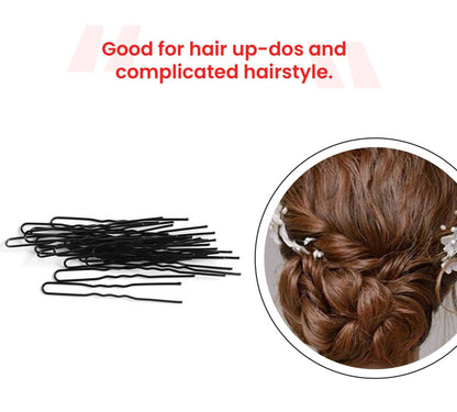 4pcs Black Hair Bun Donut Set 50Pcs U Pins Hair Bun Donut Maker Hair Styling