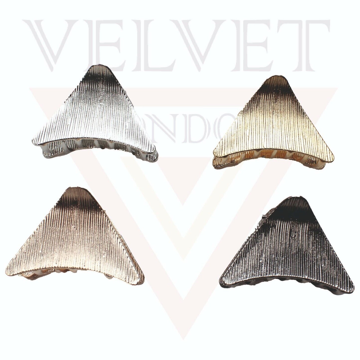 4x Hair Claw Clips Non-Slip Hair Clamp Metal Lining Strong Hold Hair Jaw Grips