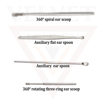 Professional Earplugs and Wax Tool Set, with an Ear Pick Storage Bucket 6pcs