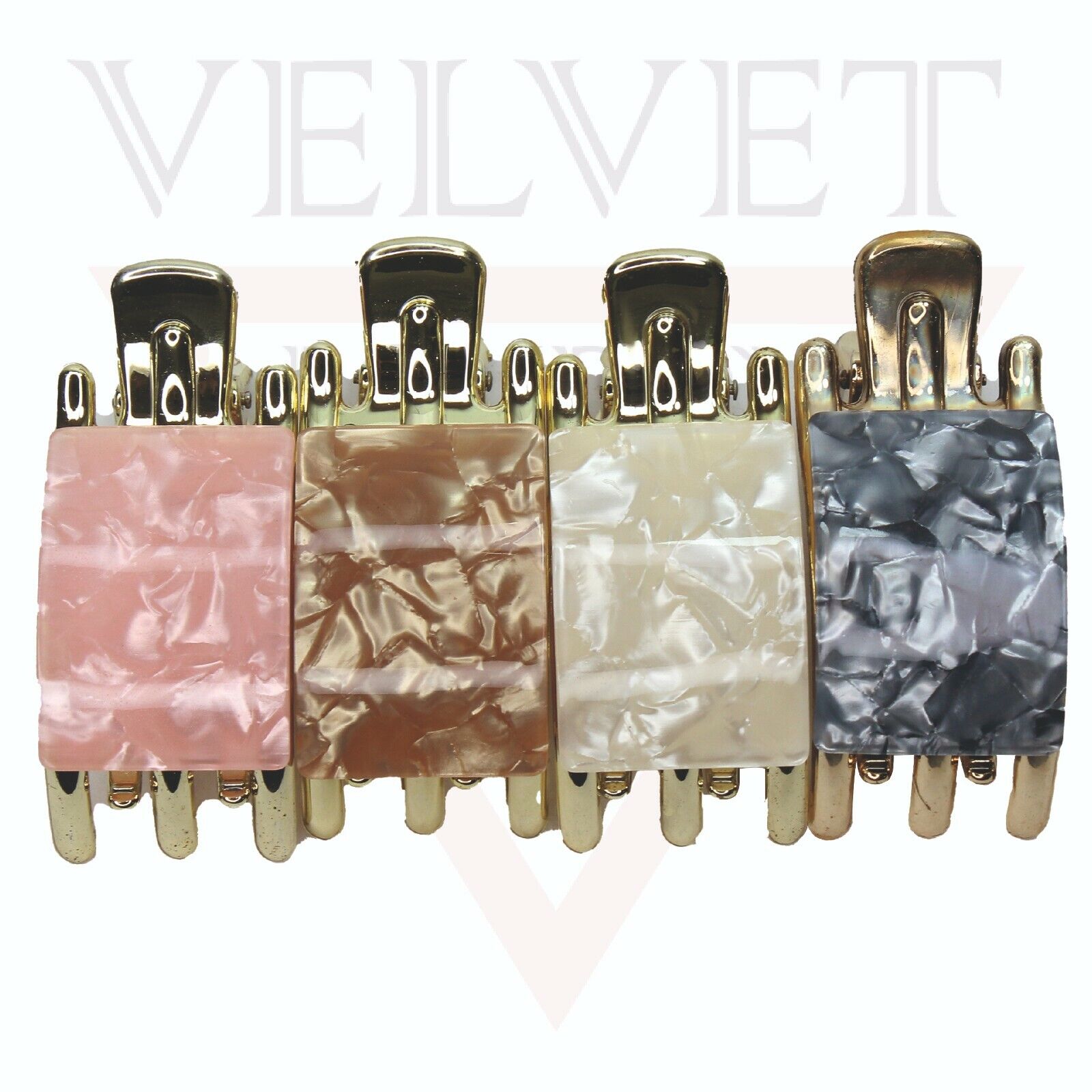 Hair Claw Clips Marble French Style Hair Jaw Golden Kimono Clips Clamp Barrette