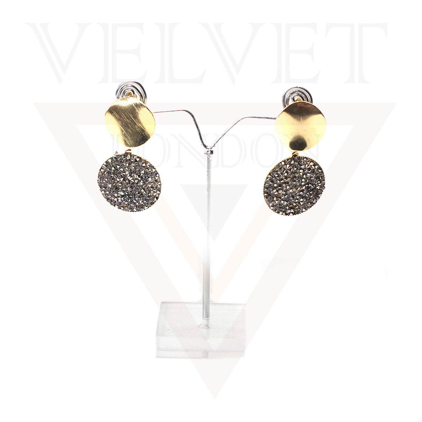 Crystal Long Earring Diamond Glitter Drop Dangle Stud Round Earrings Jewellery