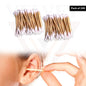 Cotton Buds 200Pcs Cotton Ear Swabs Wooden Handles Ear Cleaning Buds Tips Bamboo