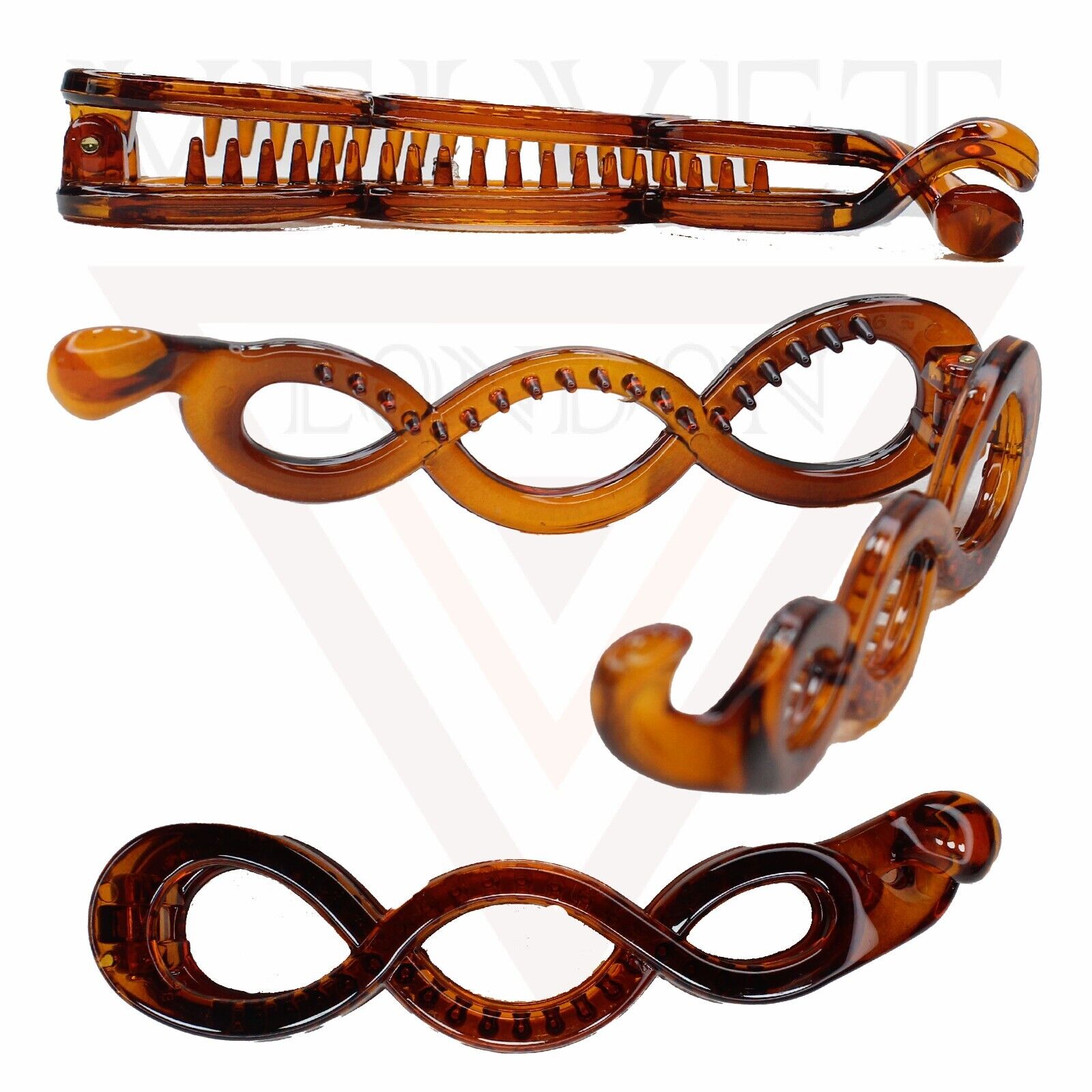 Banana Clip Hair Clamp Clear Infinity Hair Pins Ponytail Holder Twist Hair Clips