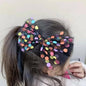 Dotted Hair Bows Ribbon Clips Glitter Hair Pins Colourfull Hair Slides Barrattes