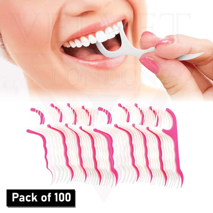 Interdental Tooth Harps 100 Dental Floss Sticks Toothpick Teeth Stick Tooth Pick