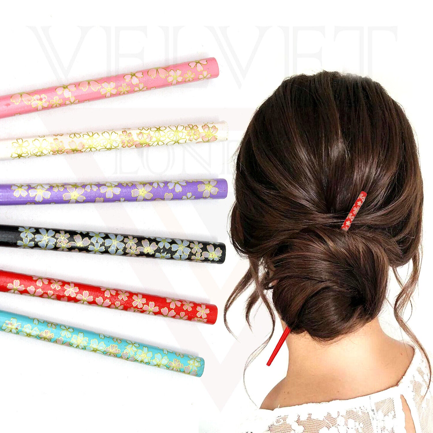 3x Wood Stick Decorative Bun Holder Chinese Unique Style Hair Chopstick Stick