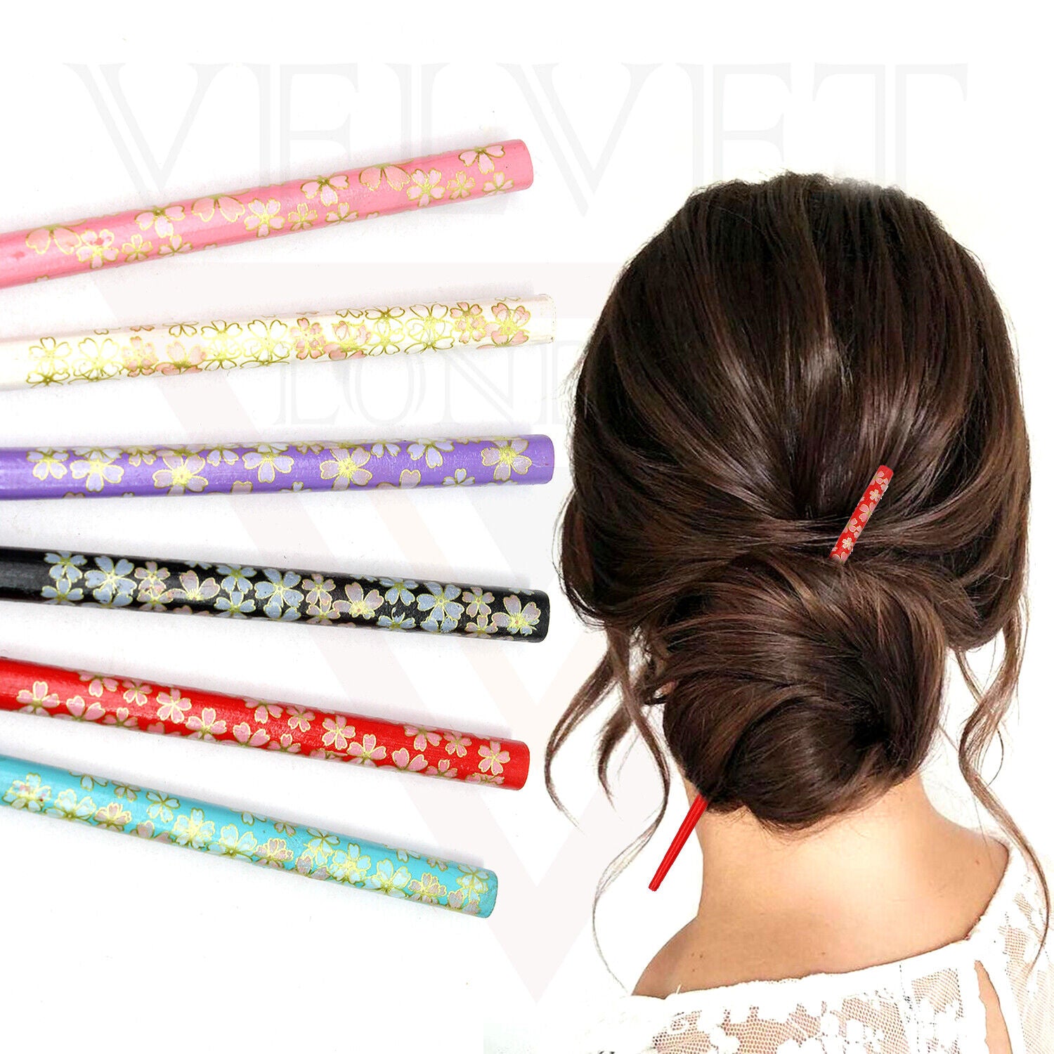 3x Wood Stick Decorative Bun Holder Chinese Unique Style Hair Chopstick Stick