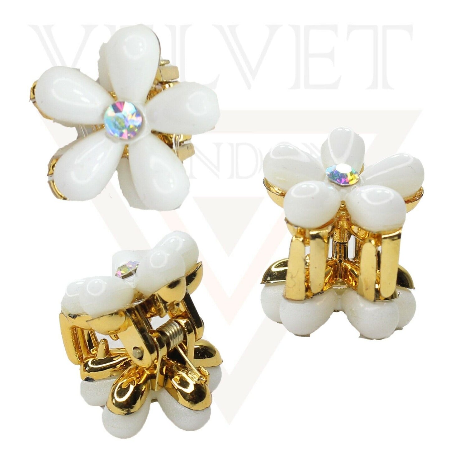 Hair Claw Drop Pearl Flower Non-Slip Mini Claw Hair jaw Clip Barrettes Hair Pins