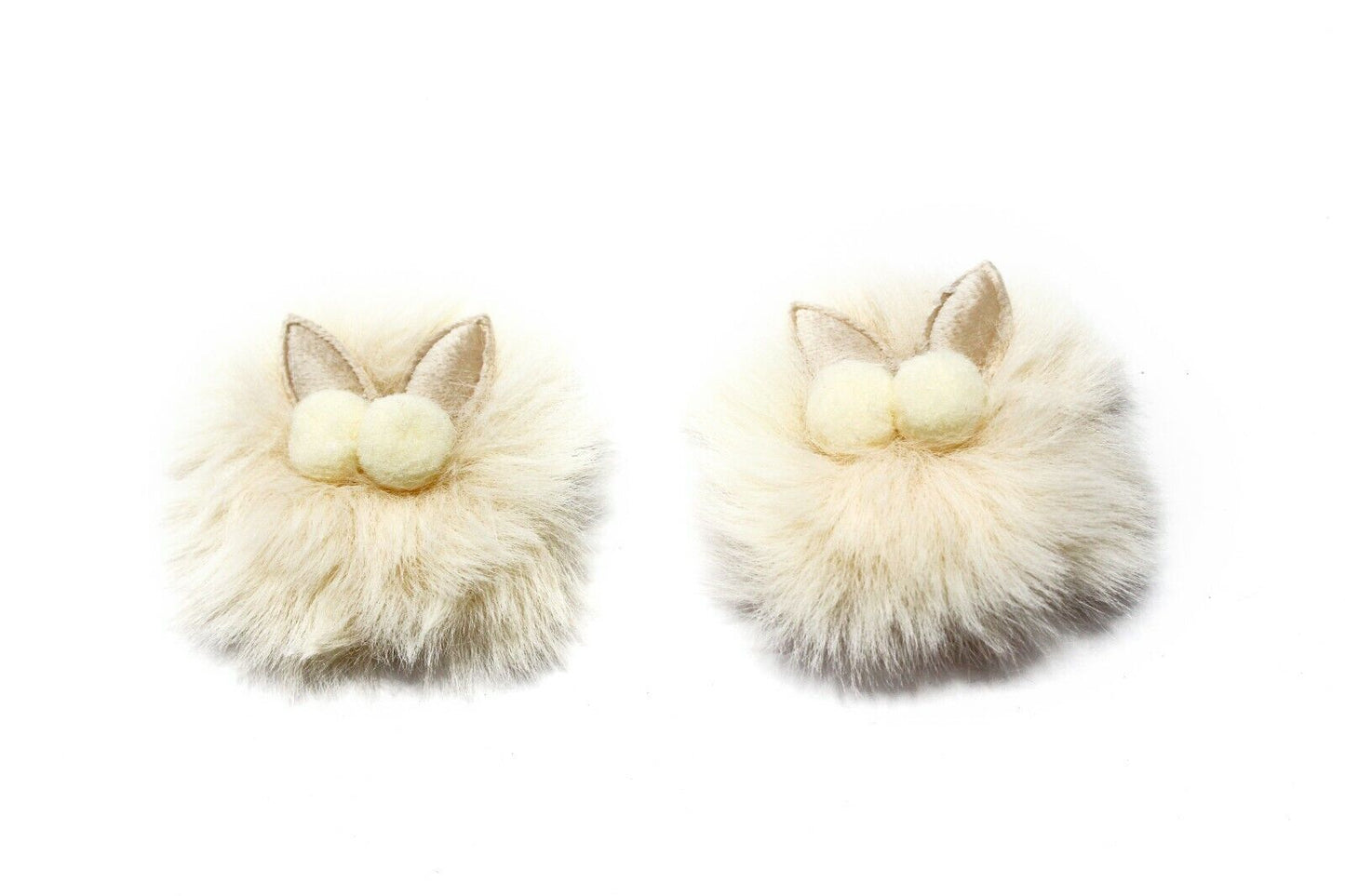 2x Baby Plush Hair Clip Soft Faux Fur Barrette Crocodile Clips Slide Snap Pin