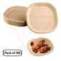 9" Biodegradable Paper Plates Large & Sturdy Disposable Tableware Bagasse Plates