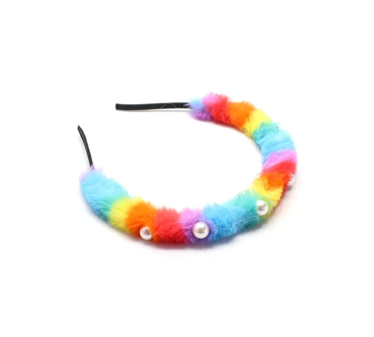 Pearl Hair Bands Fur Headbands Cute Unicorn Hair Hoop Hair Accessories for Girls