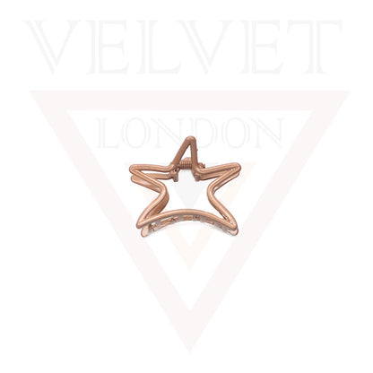 Metal Hair Claw Clips Matte Hair Clamp Star Barrette Frosted Jaw Accessories